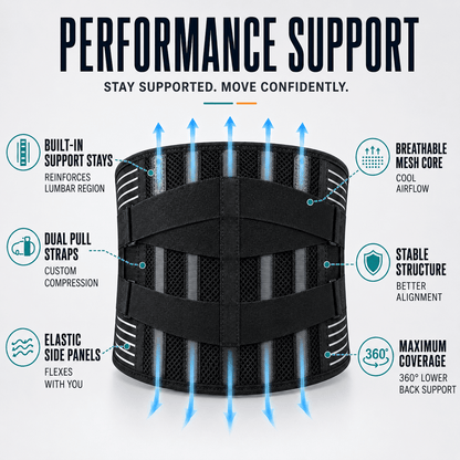 Lumbar Belt - Lower Back Pain Relief & Work Support