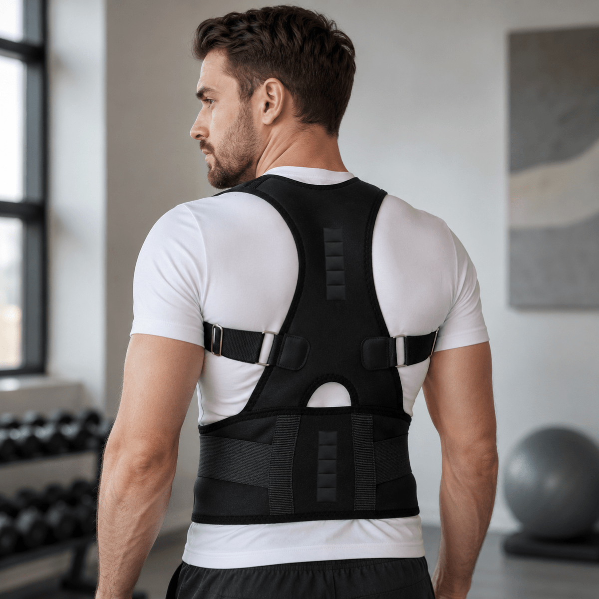 Posture Corrector with Wide Lumbar Belt - Office & Home Support