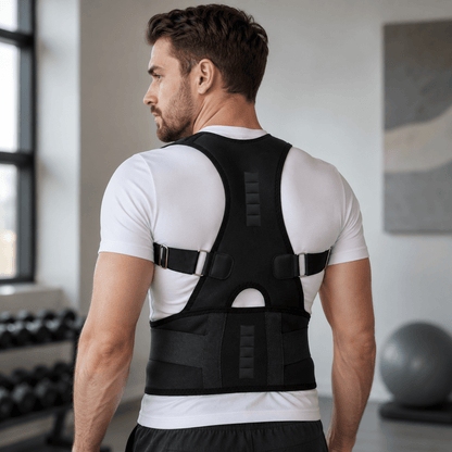 Posture Corrector with Wide Lumbar Belt - Office & Home Support