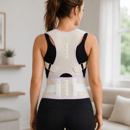 Posture Corrector with Wide Lumbar Belt - Office & Home Support