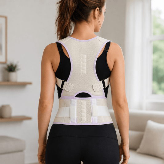 Posture Corrector with Wide Lumbar Belt - Office & Home Support
