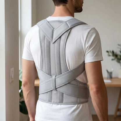 Cross-Back Posture Corrector - Breathable Mesh Daily Postural Support
