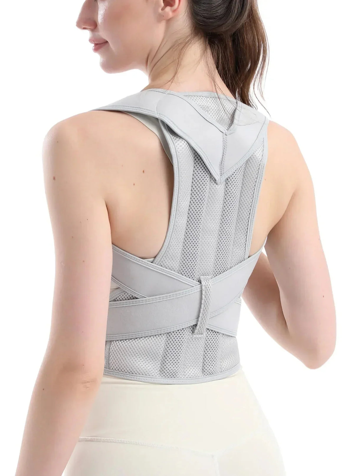 Cross-Back Posture Corrector - Breathable Mesh Daily Postural Support