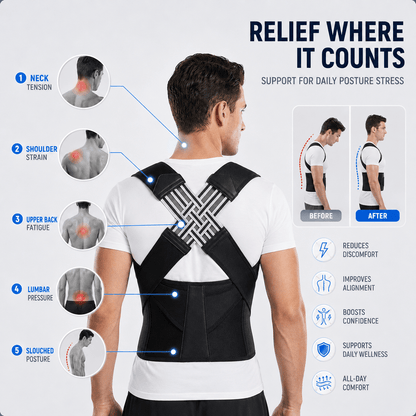 Full Back Posture Corrector - Pain Relief & Rehabilitation
