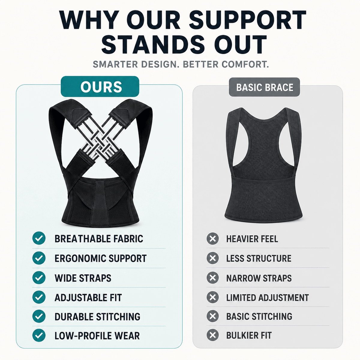 Women's & Student Back Posture Corrector - Adjustable Light
