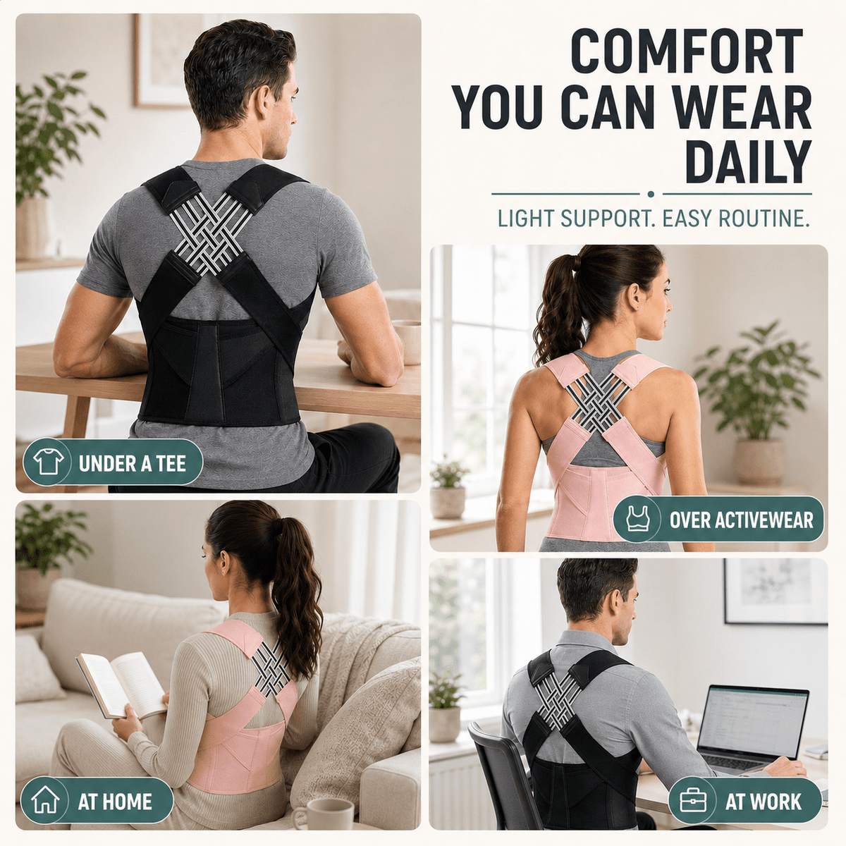 Women's & Student Back Posture Corrector - Adjustable Light