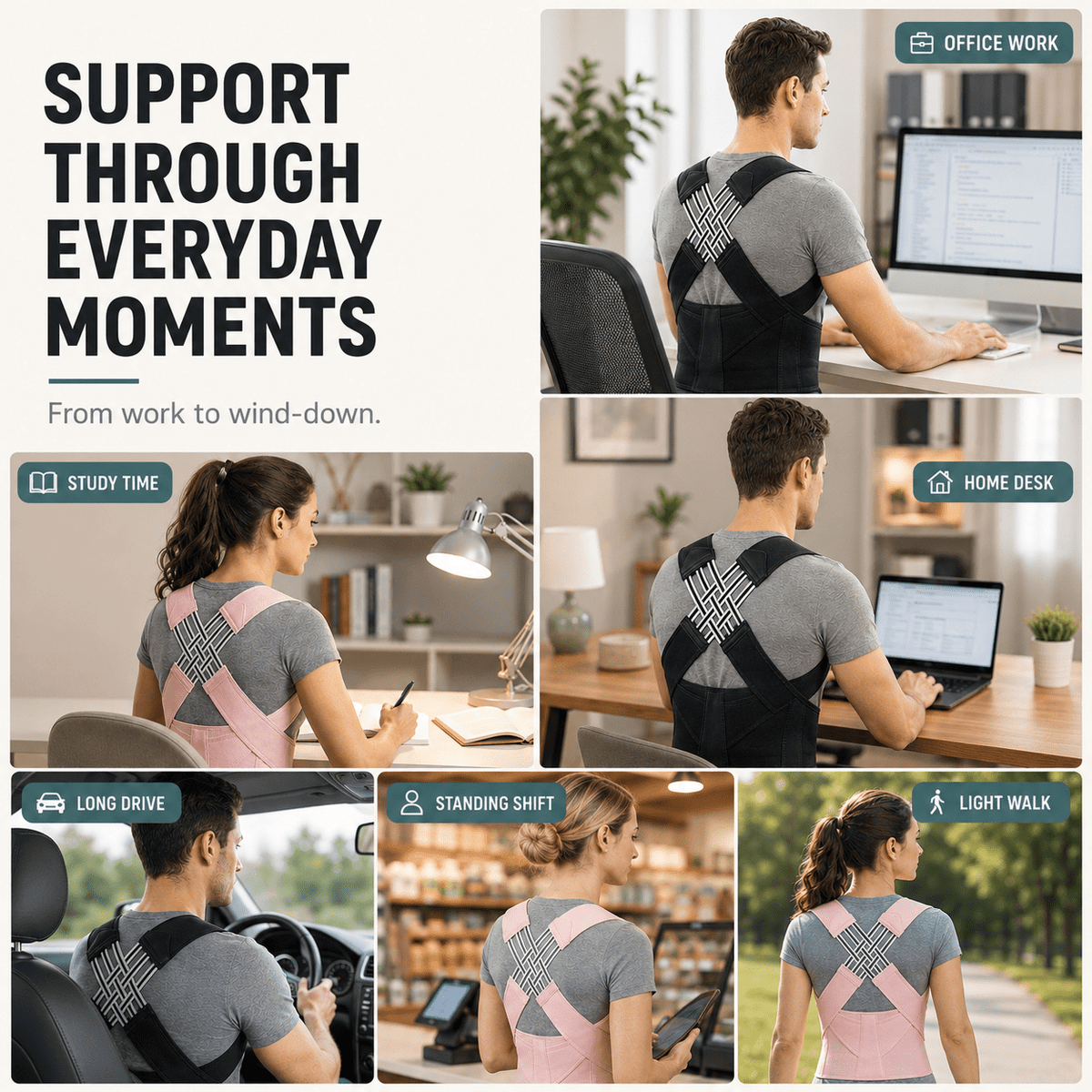 Women's & Student Back Posture Corrector - Adjustable Light