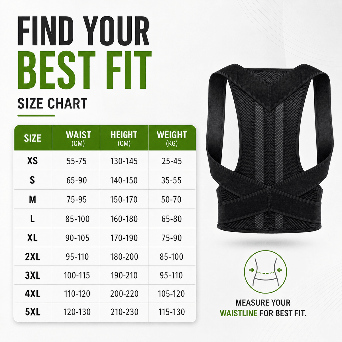 Back Posture & Lumbar Support Corrector - Unisex Adjustable