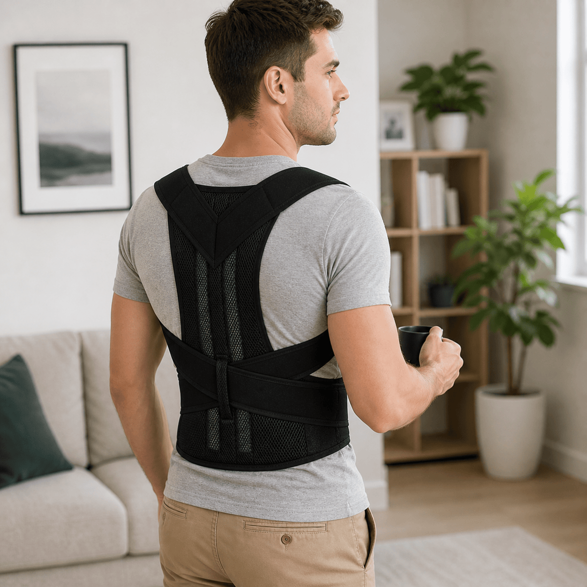 Adjustable Upper Back Posture Corrector - Light Discreet Daily