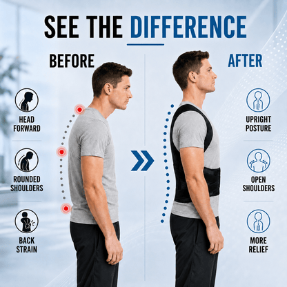 Adjustable Upper Back Posture Corrector - Light Discreet Daily