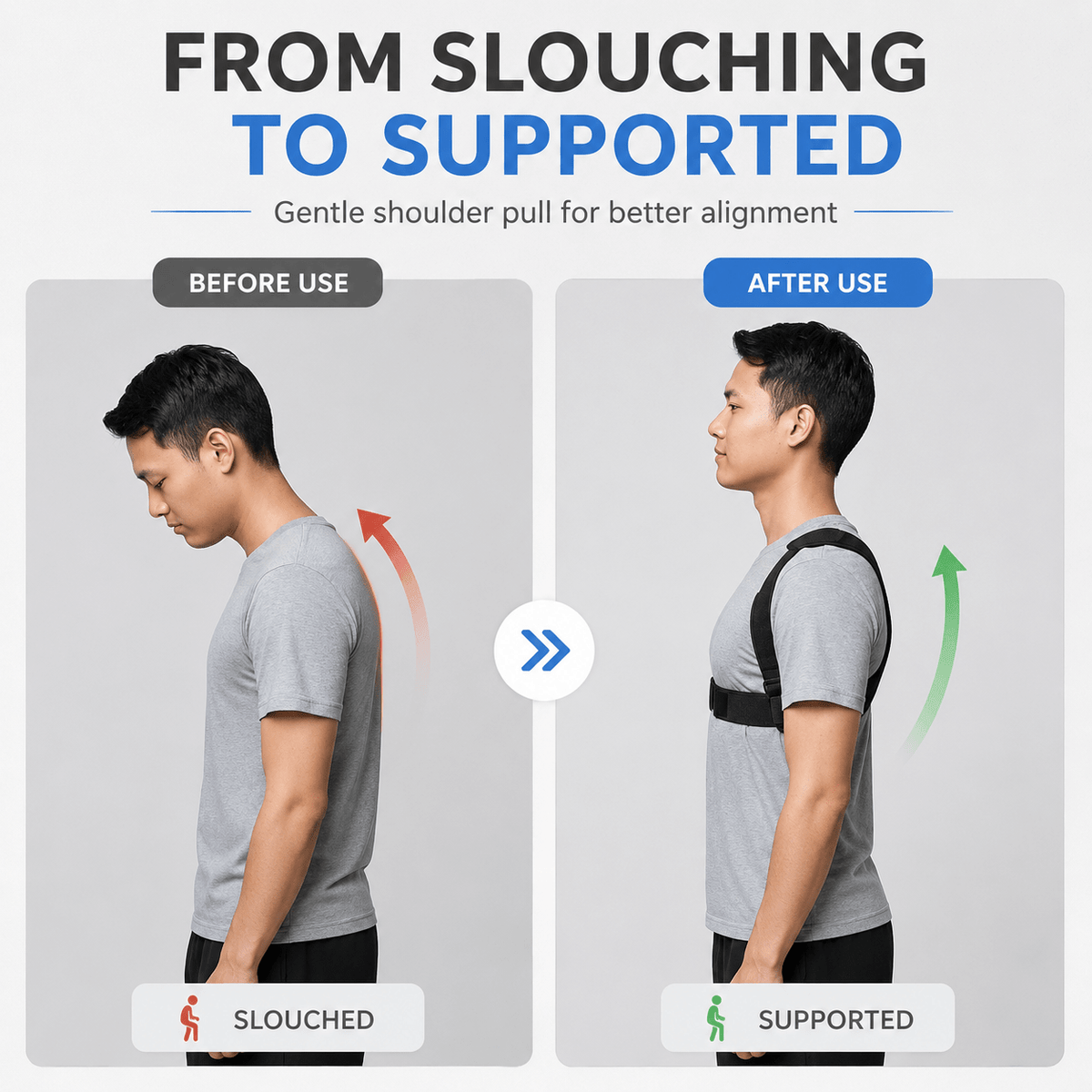 Shoulders Posture Corrector - Adjustable Discreet Office Effective