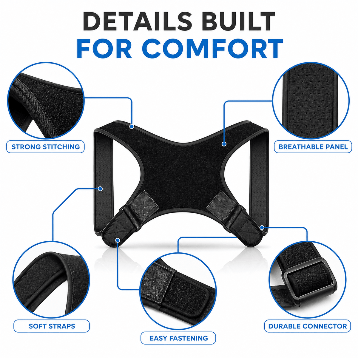 Shoulders Posture Corrector - Adjustable Discreet Office Effective