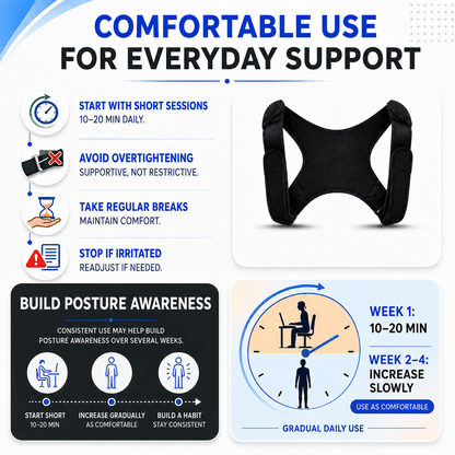 Shoulders Posture Corrector - Adjustable Discreet Office Effective