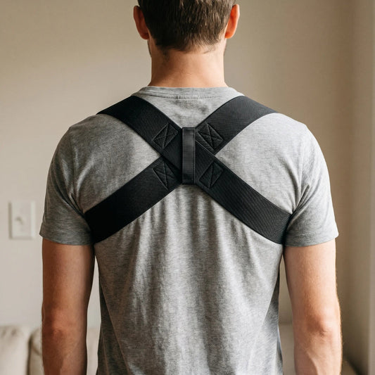 Women's Posture Corrector Figure-8 - Wide Straps Minimalist Office