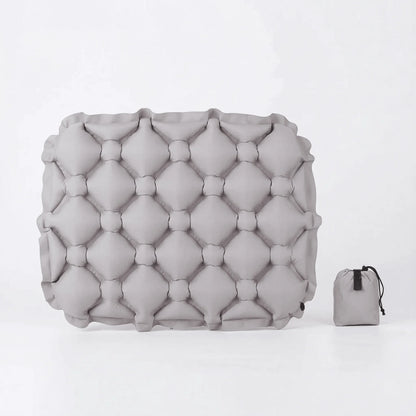 Inflatable Quilted Cushion - Quick Deflate Travel & Plane Comfort