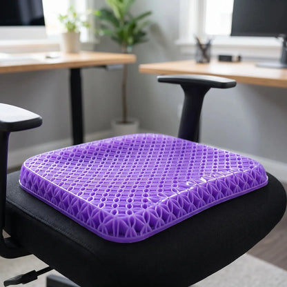 Honeycomb Grid Double Thickness Cushion - Breathable Office & Car