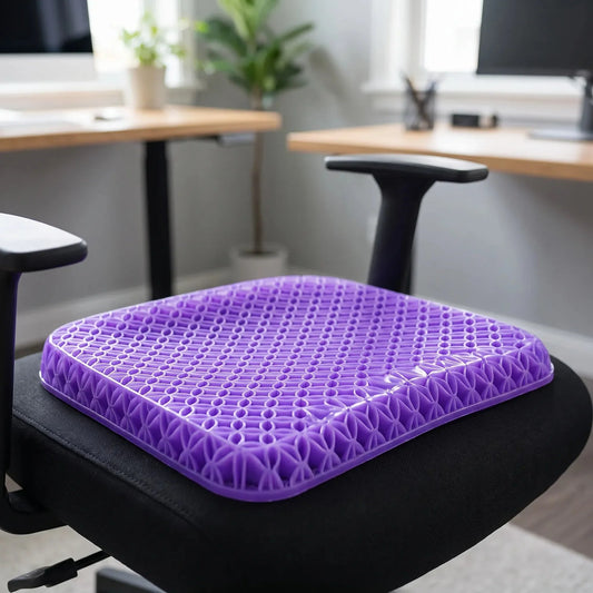 Honeycomb Grid Double Thickness Cushion - Breathable Office & Car