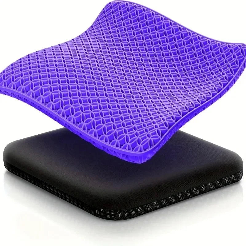 Honeycomb Grid Double Thickness Cushion - Breathable Office & Car