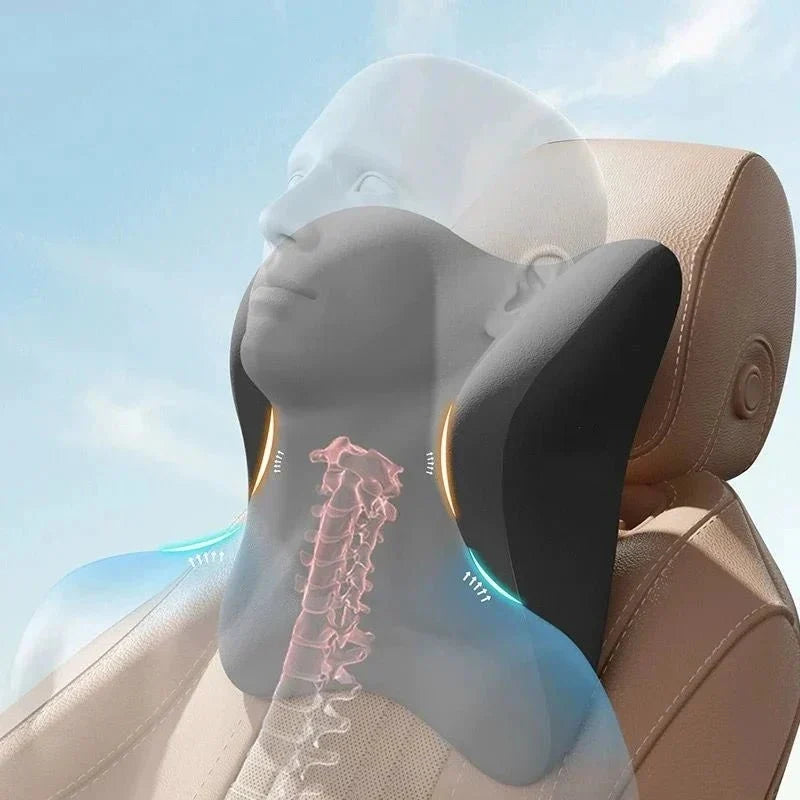 Car Lumbar & Headrest Memory Foam Cushion - Premium Driver Set