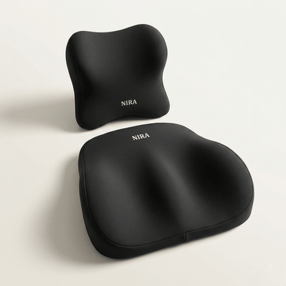 Car Lumbar & Headrest Memory Foam Cushion - Premium Driver Set
