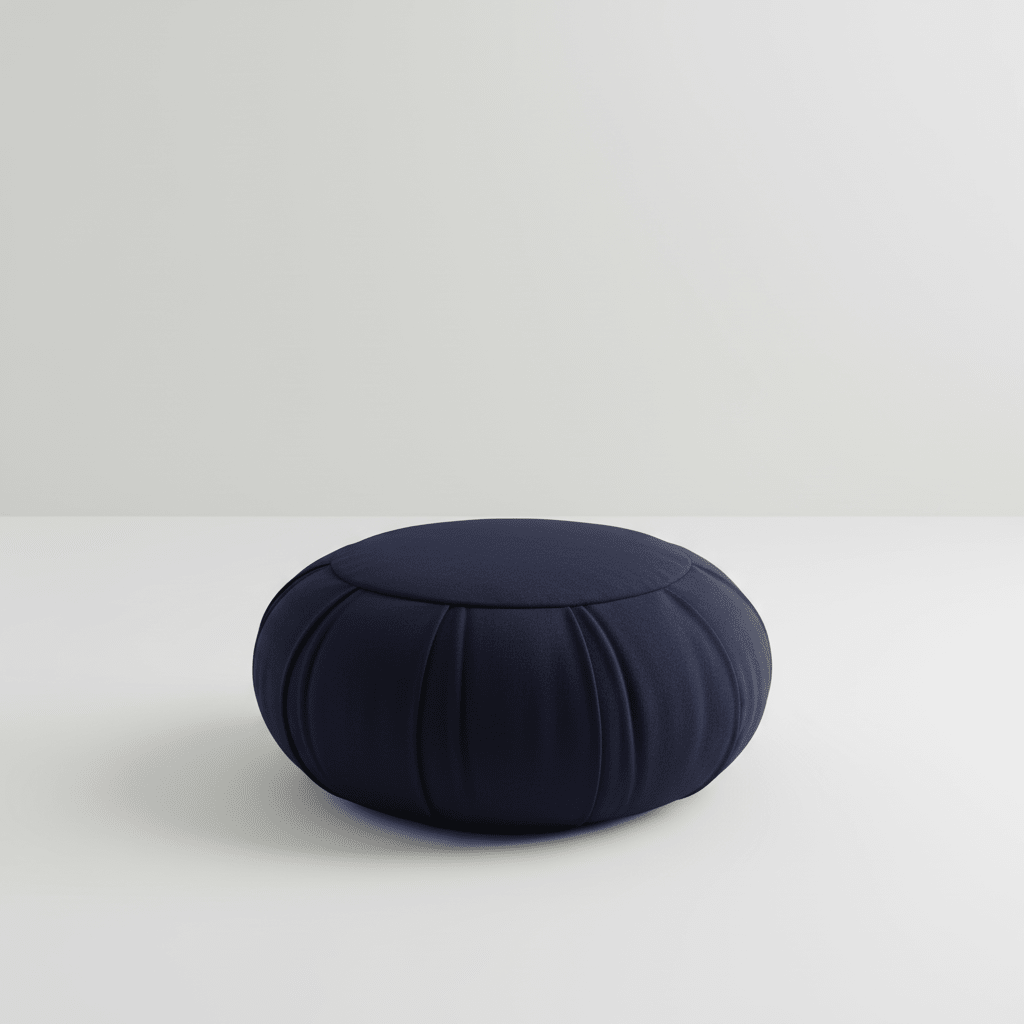 Round Floor Yoga Meditation Cushion - Natural Buckwheat Fill