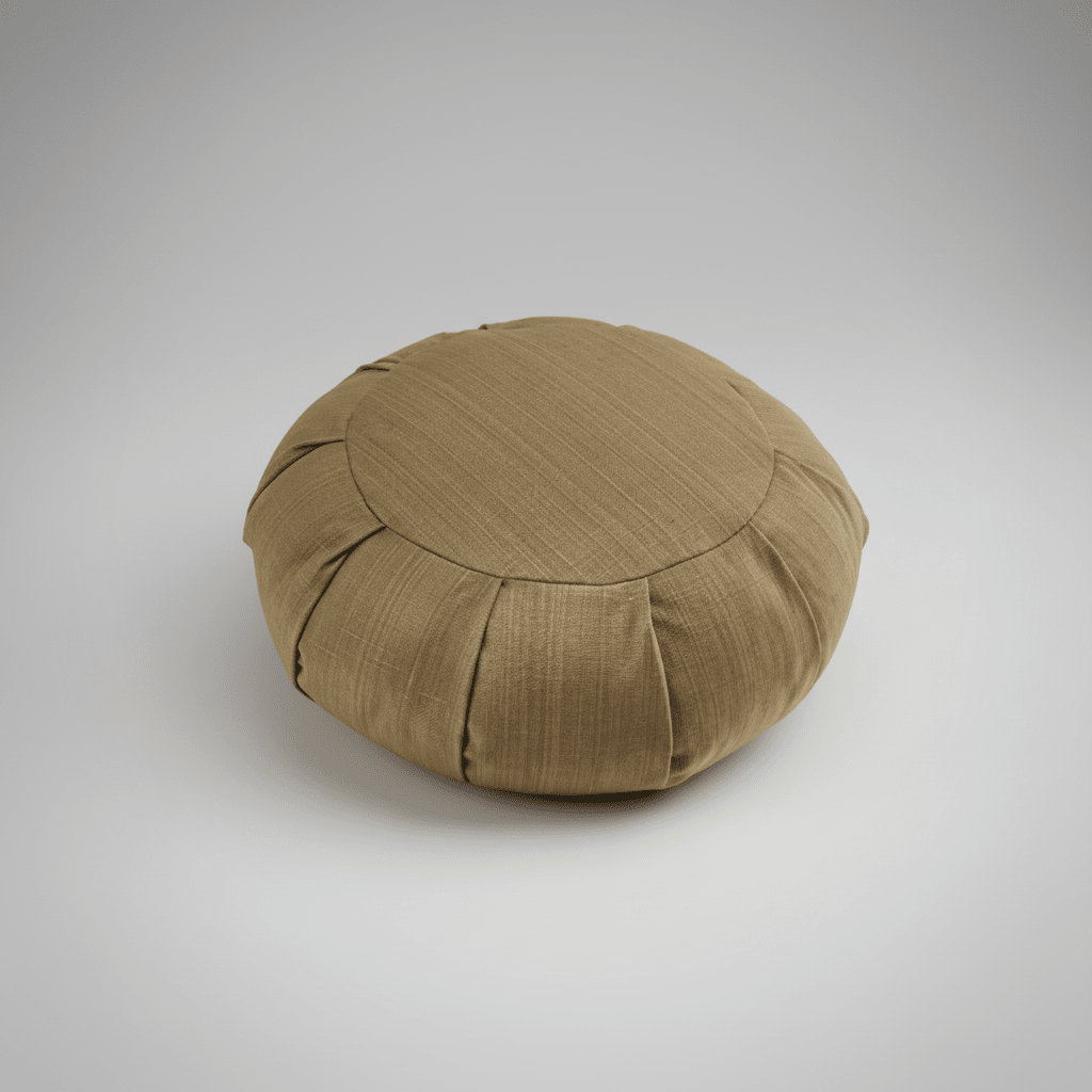 Round Floor Yoga Meditation Cushion - Natural Buckwheat Fill