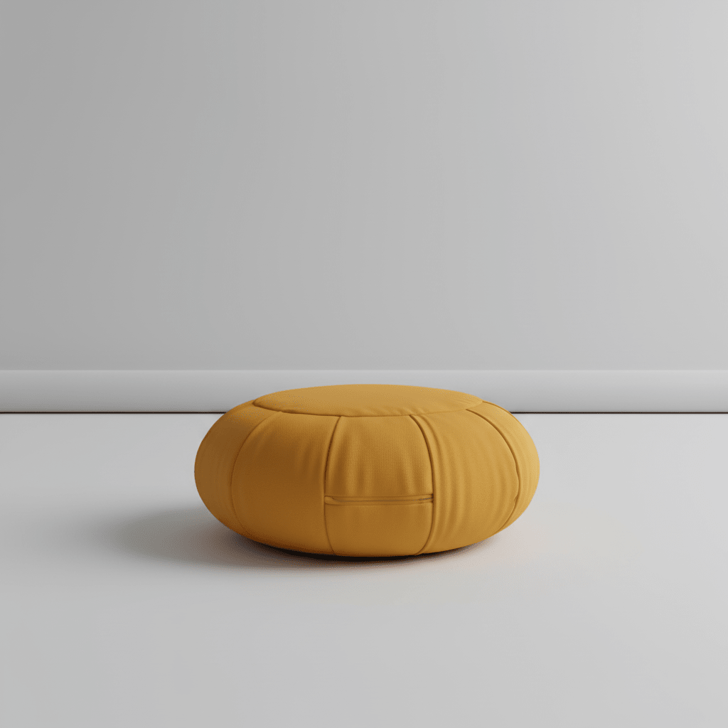 Round Floor Yoga Meditation Cushion - Natural Buckwheat Fill