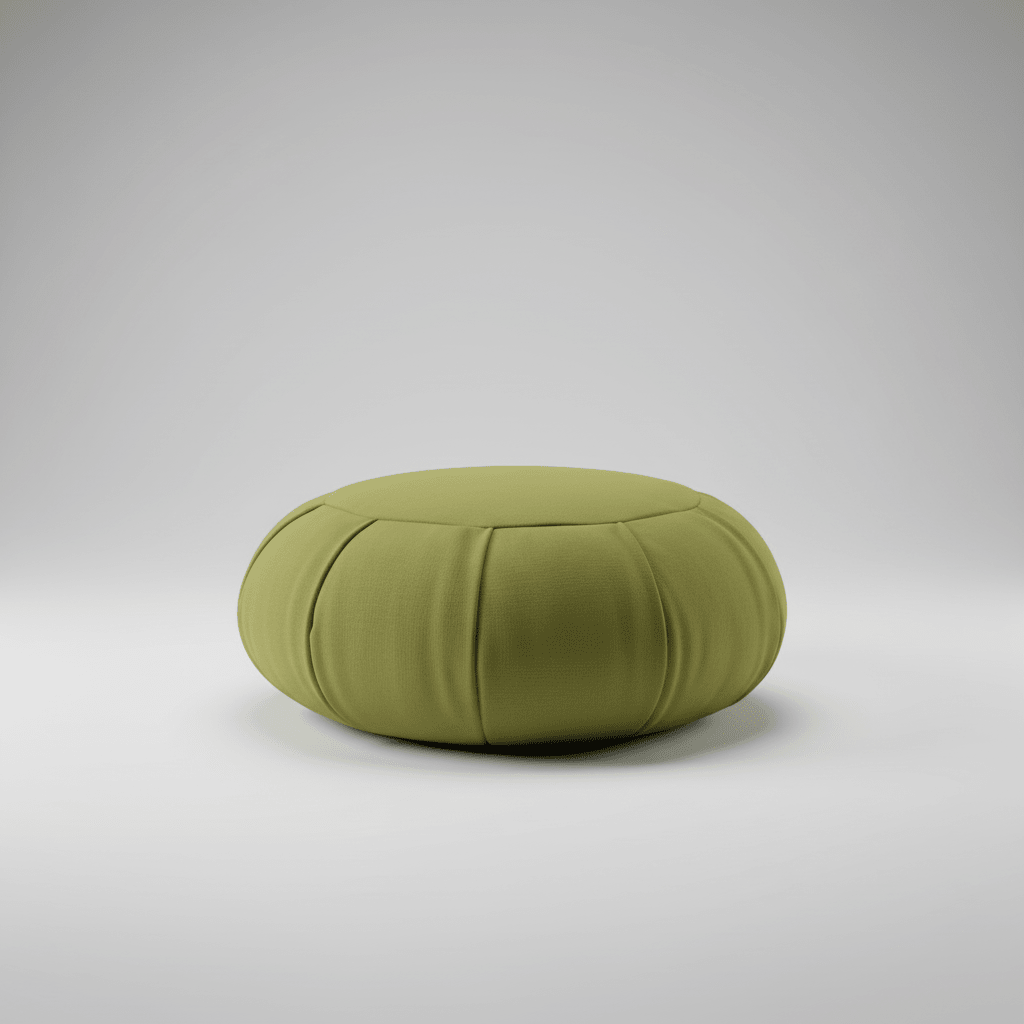 Round Floor Yoga Meditation Cushion - Natural Buckwheat Fill