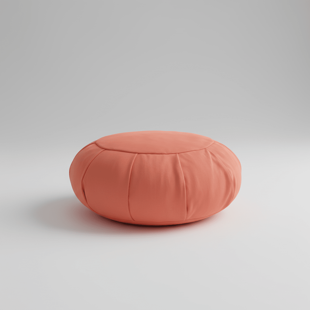 Round Floor Yoga Meditation Cushion - Natural Buckwheat Fill