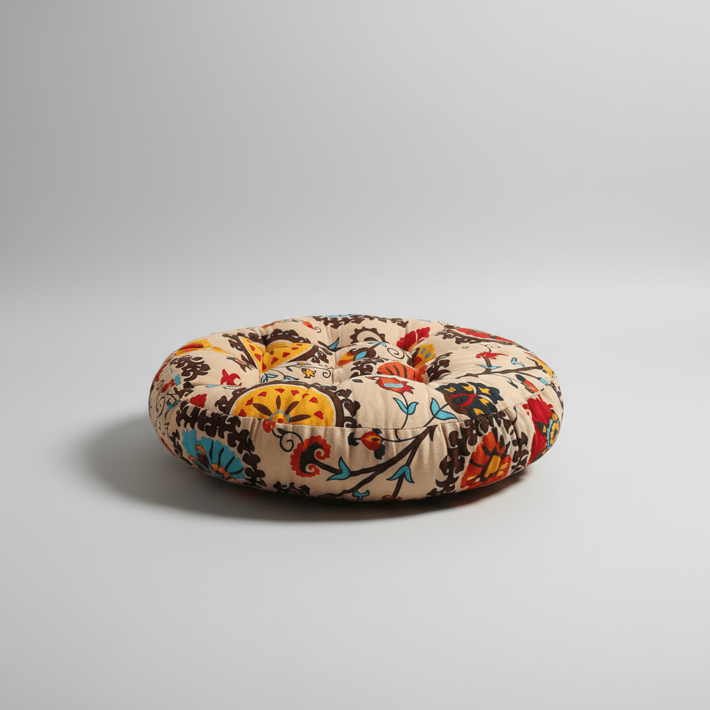 Round Thick Floor Cushion - Window Seat & Reading Nook Comfort