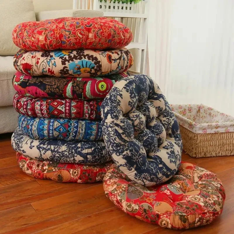 Round Thick Floor Cushion - Window Seat & Reading Nook Comfort
