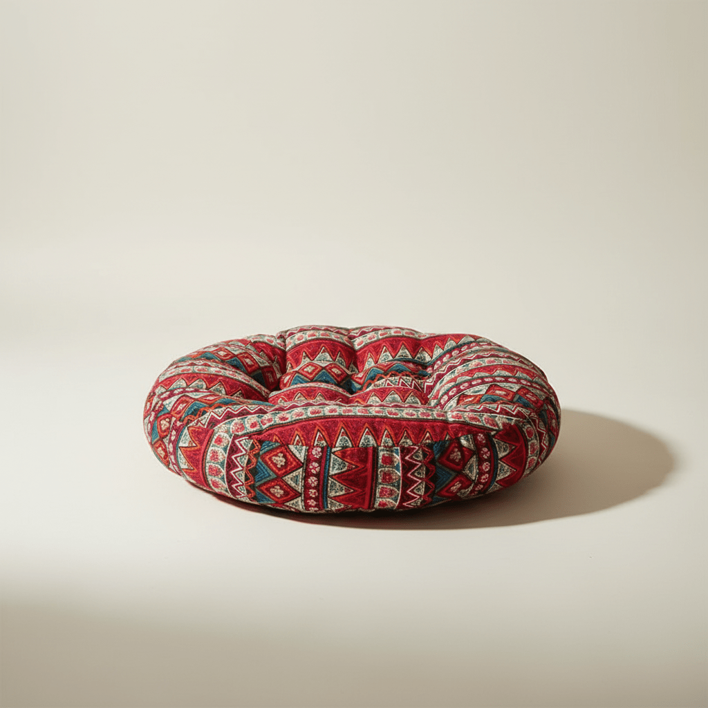Round Thick Floor Cushion - Window Seat & Reading Nook Comfort