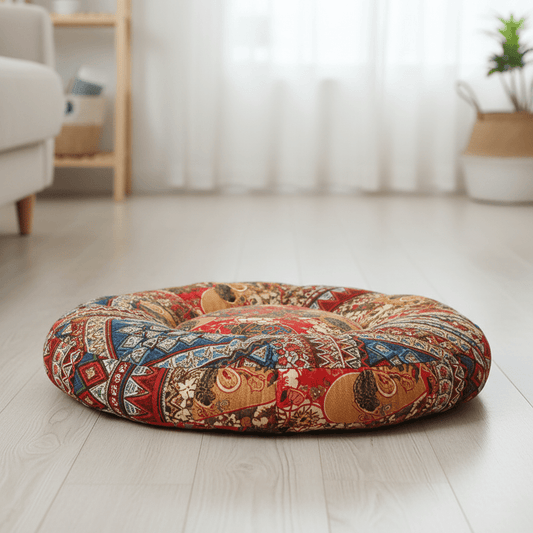 Round Thick Floor Cushion - Window Seat & Reading Nook Comfort