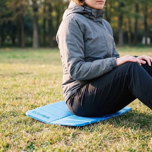 Foldable Thick Travel Cushion - Wipe-Clean Camping & Commute