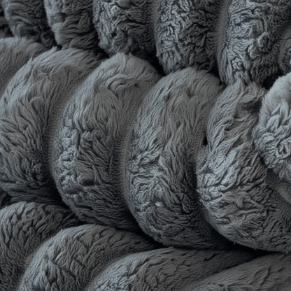 Striped Coral Fleece Blanket - Thick Warm Home Comfort