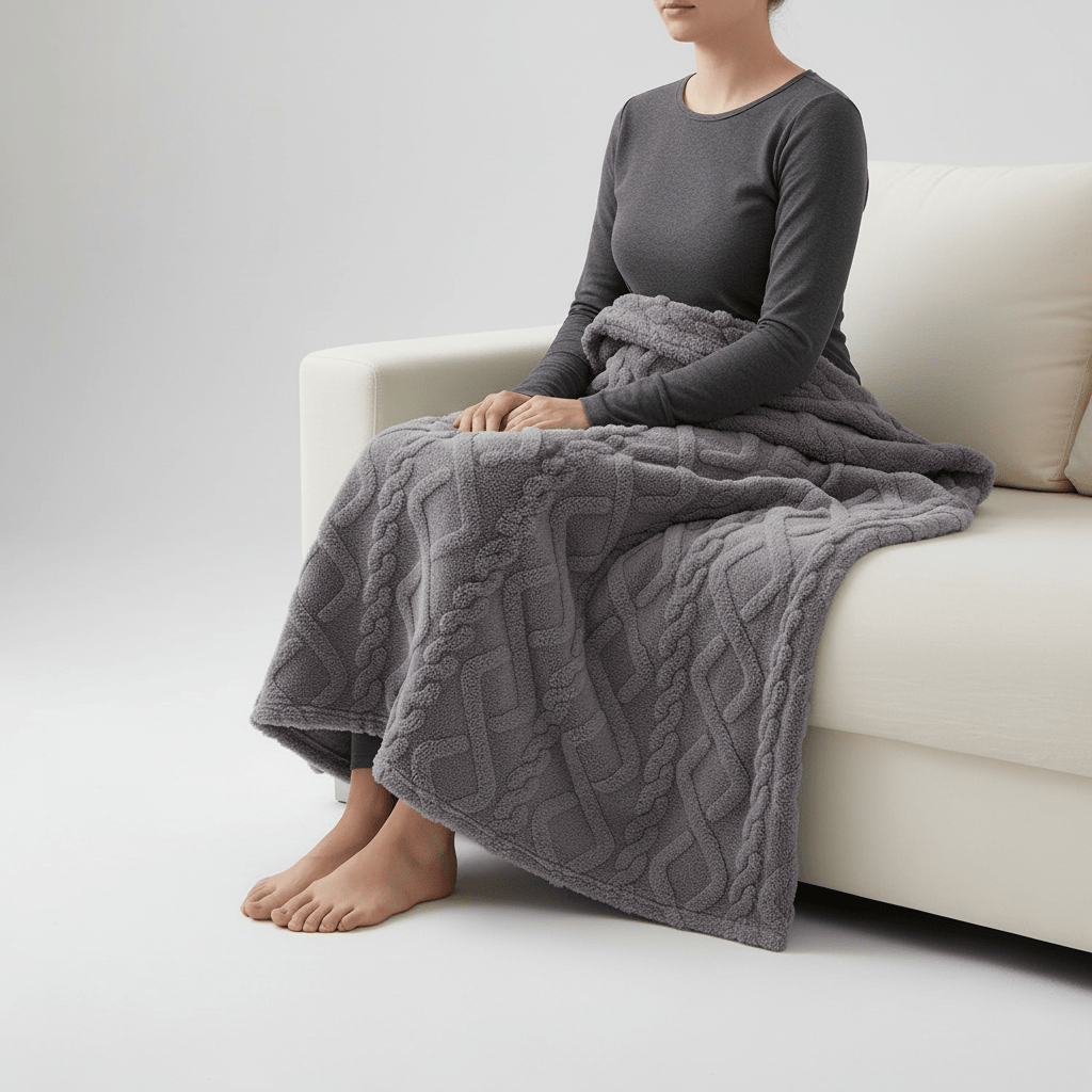 Lightweight Coral Fleece Blanket - Daily Sofa & Travel Comfort