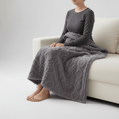 Lightweight Coral Fleece Blanket - Daily Sofa & Travel Comfort