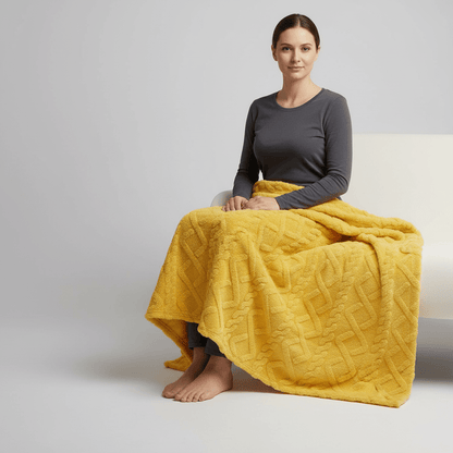 Lightweight Coral Fleece Blanket - Daily Sofa & Travel Comfort