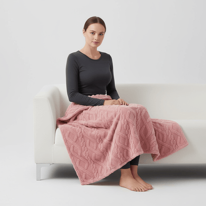 Lightweight Coral Fleece Blanket - Daily Sofa & Travel Comfort