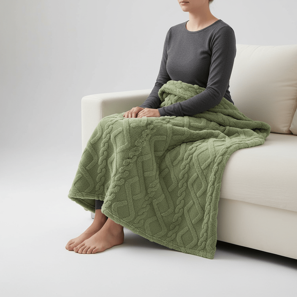 Lightweight Coral Fleece Blanket - Daily Sofa & Travel Comfort