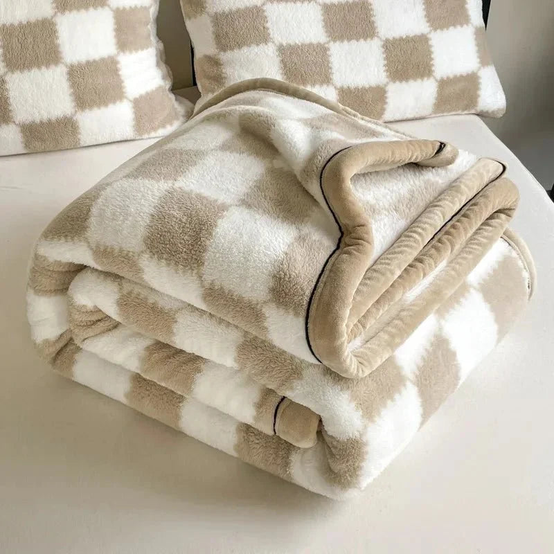 Coral Fleece Velvet Blanket - Luxuriously Thick & Warm UK Throw