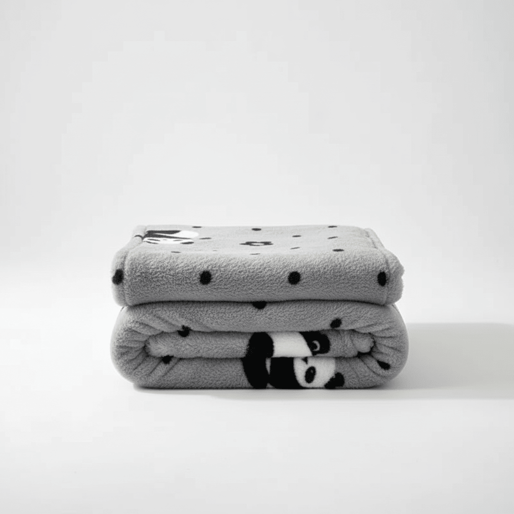 Checked Fleece Blanket - Bed & Sofa Classic Cosy Comfort