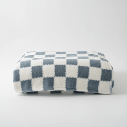 Checked Fleece Blanket - Bed & Sofa Classic Cosy Comfort