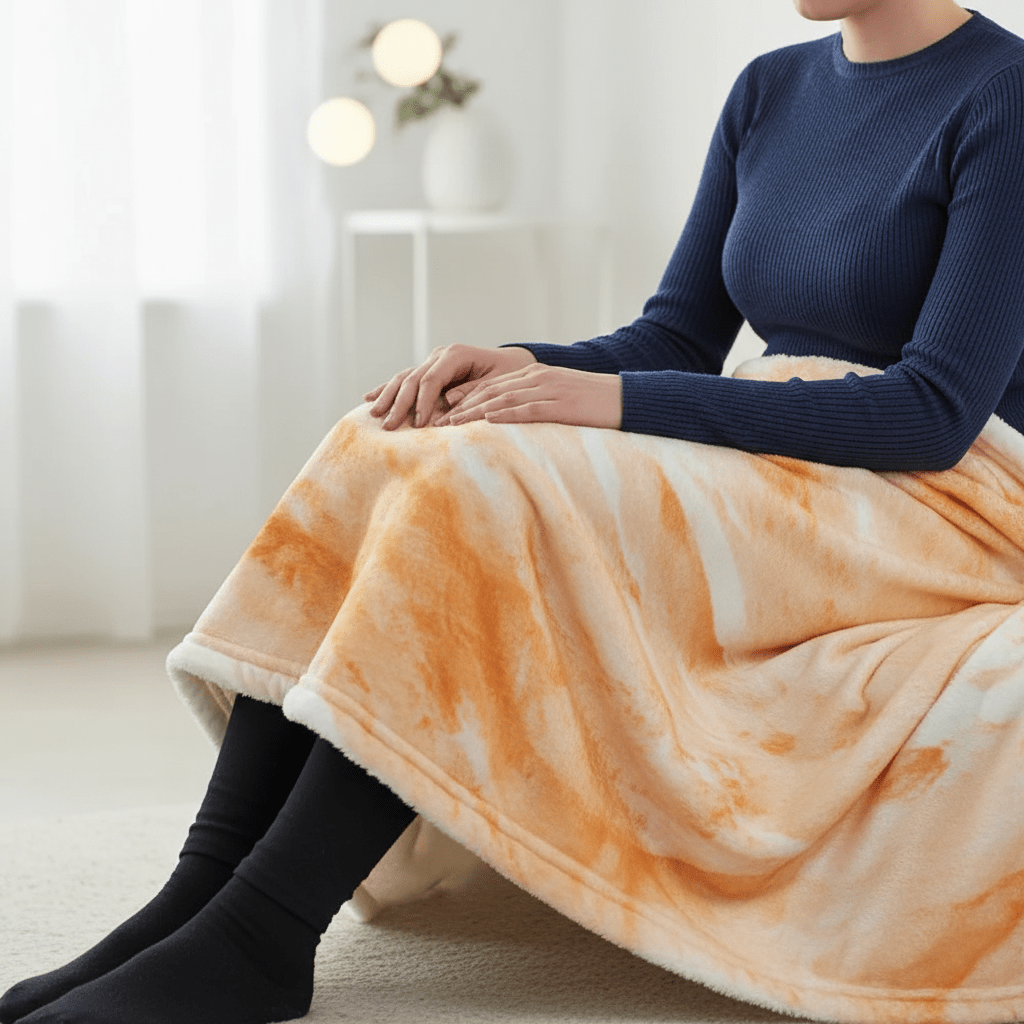Round Printed Fleece Blanket - Unique Travel & Picnic Throw