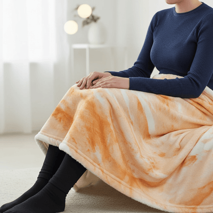 Round Printed Fleece Blanket - Unique Travel & Picnic Throw