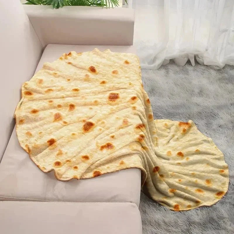 Round Printed Fleece Blanket - Unique Travel & Picnic Throw