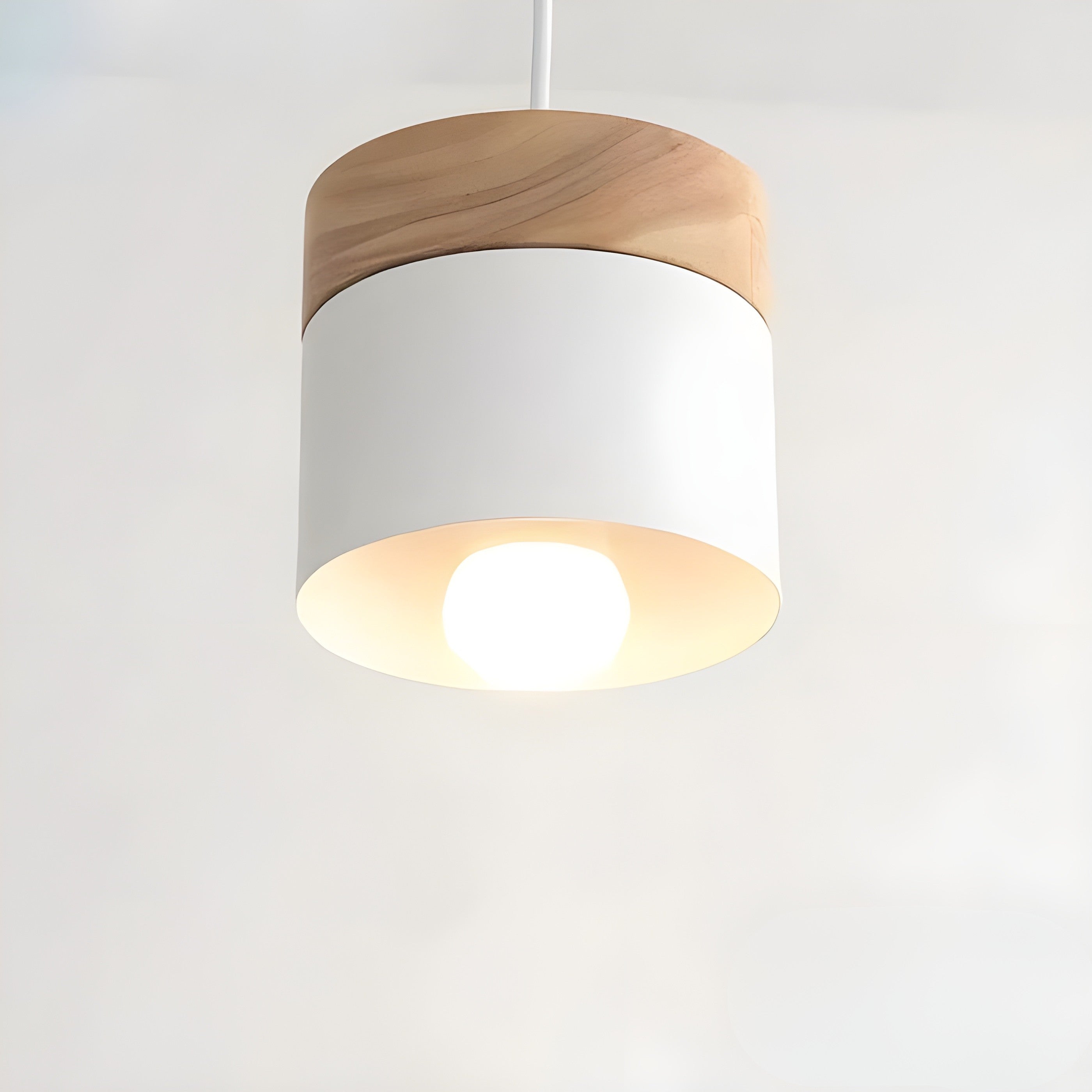 LoftCharm Suspension Bois Nordic Loft | Blanc ou Vert pour Salon et Loft