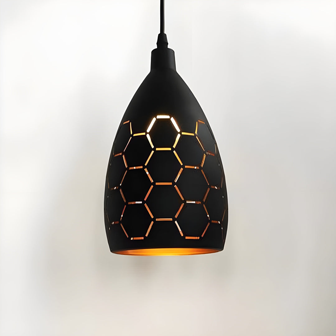 LoftWeave Suspension Cage Métal Industriel | Loft et Salon Vague ou Quadrillage