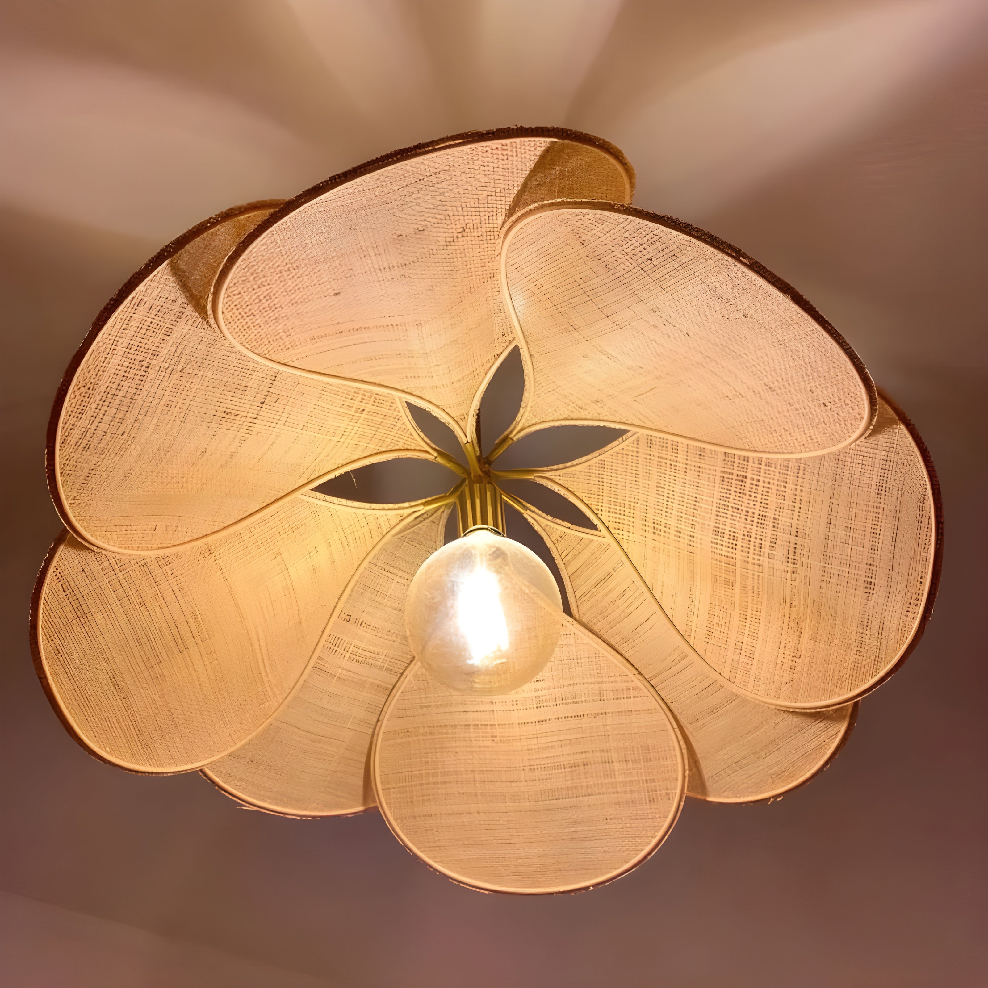 Suspension Tissu Fleurs Décorative Moderne | Salon Cosy Café ou Kaki 50×100cm