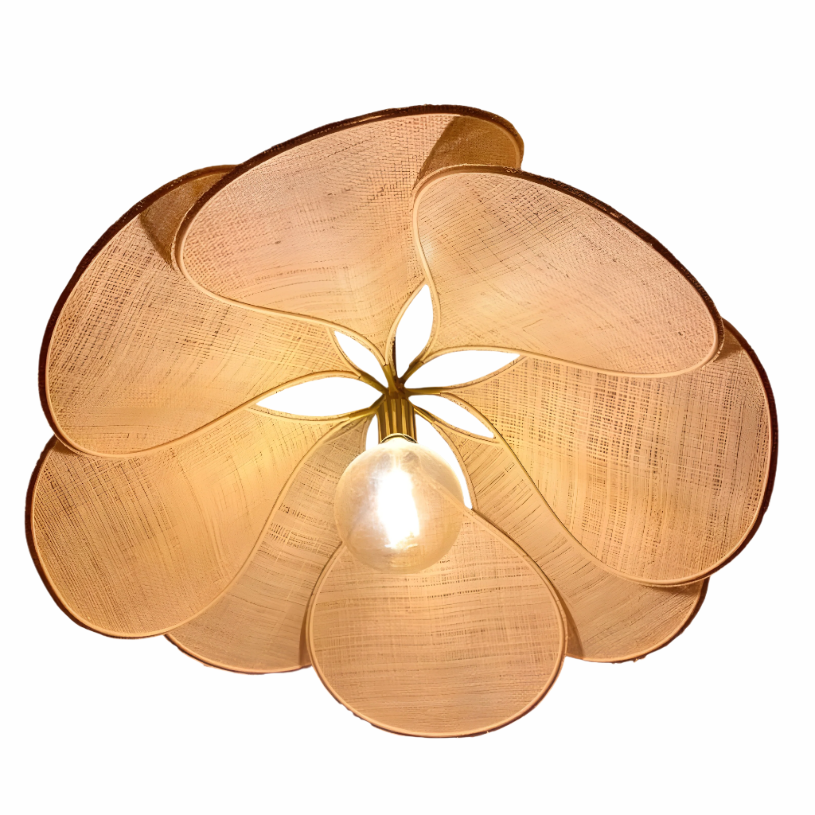 Suspension Tissu Fleurs Décorative Moderne | Salon Cosy Café ou Kaki 50×100cm